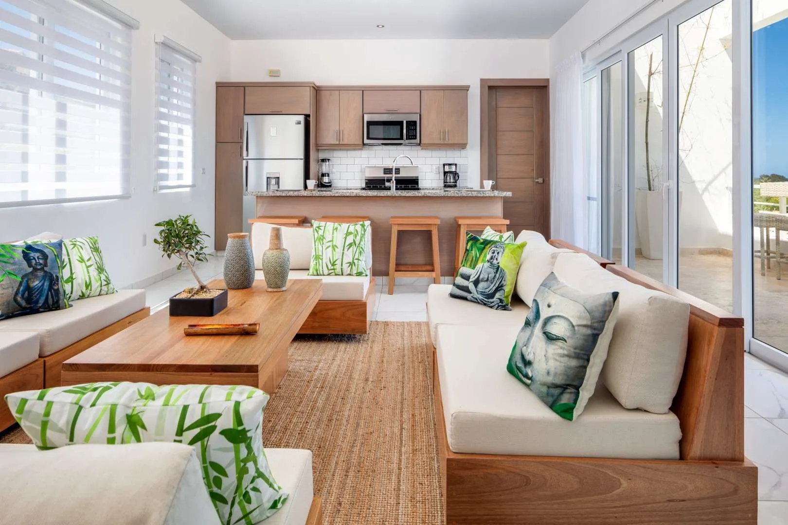 Casa Linda Villa Seashell Kitchen Living Area 01