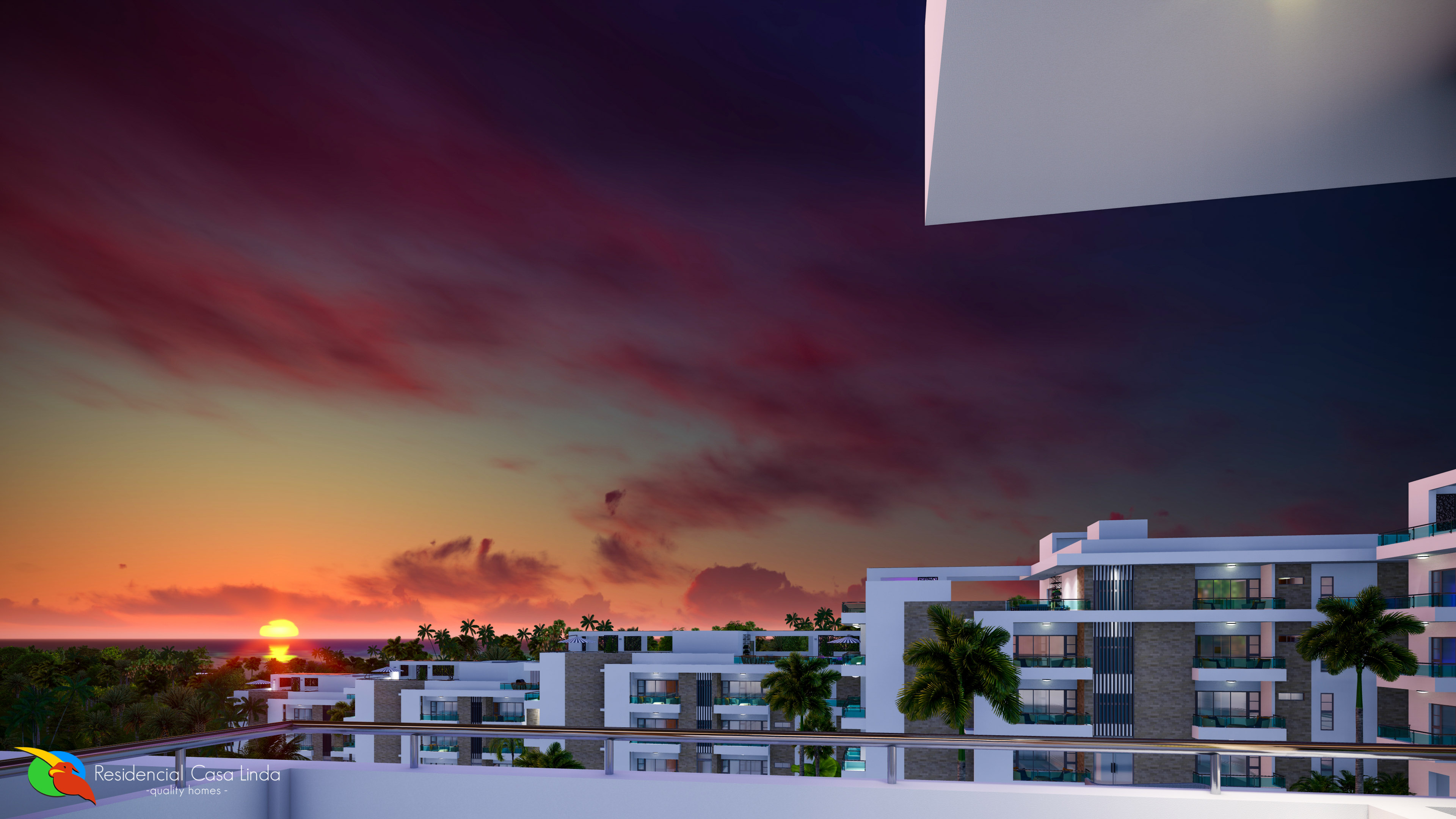 Sunset at Encuentro Condos Cabarete