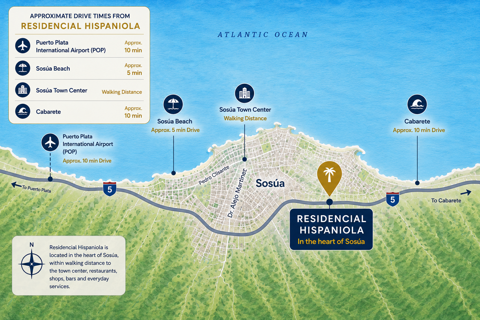 Map Residencial Hispaniola Villas