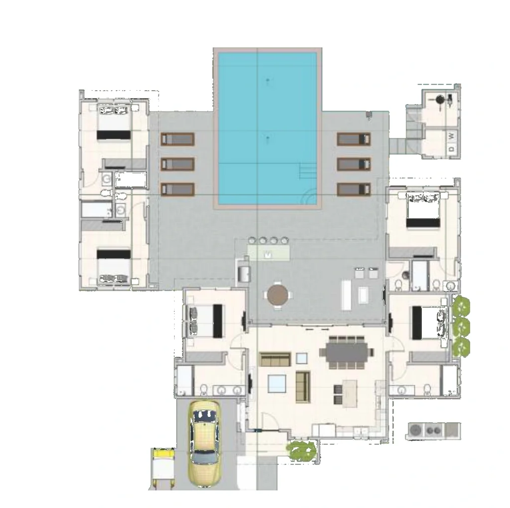 Villa Sunseeker Casa Linda 5-Bedroom-Floor-Plan