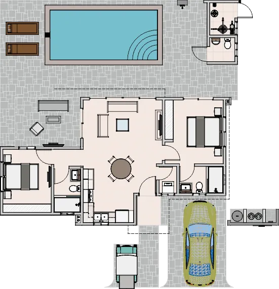 Villa Bliss Floor Plan Casa Linda